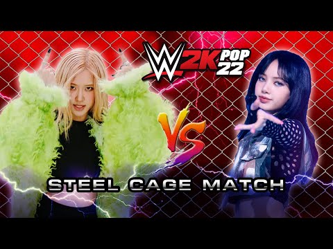 Lisa vs Rose - Chaelisa - Steel Cage match - WWE 2K POP #pae8tube 29/10/22