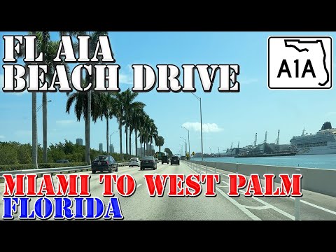 FL A1A North - Florida Beaches - Gold Coast - Miami to West Palm Beach - 4K Highway Drive
