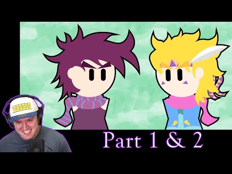 "JoJo's Bizarre Adventure Phantom Blood & Battle Tendency But Really Really Fast" - REACTION