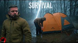 Dangerous Night – Rain Camping in Heavy Thunderstorms