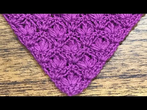 How To Crochet A Tulip Flower Triangle Shawl