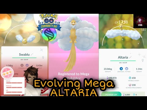 Evolving Into Mega Altaria | Shundo Swablu | Shundo Altaria | Pokemon Go