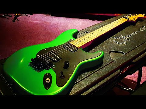 Japanese Custom Charvel So-Cal HH Army Green Guitar - Up Close Video Review!