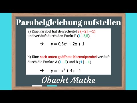 Parabelgleichungen aufstellen | 2 Möglichkeiten | ganz einfach erklärt | ObachtMathe