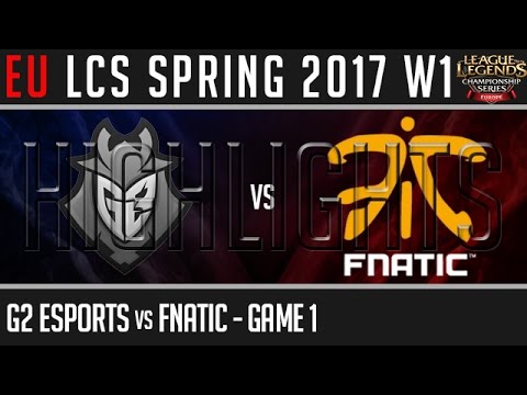 G2 Esports vs Fnatic Game 1 Highlights, EU LCS Spring 2017 Week 1 Day 1, G2 vs FNC G1