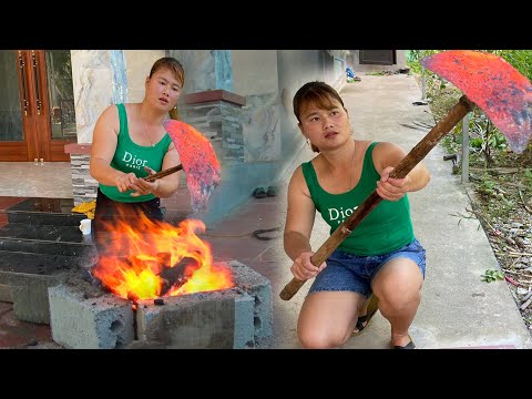 Blacksmith Girl. Craft smithy mobile, Recycle old broken old hoe, Recycling forging service