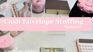 ✨Cash Envelope Stuffing $855💸| July Paycheck #4| Sinking Funds + Saving Challenges | #budget #save 