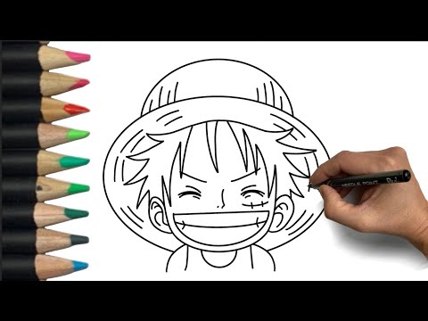 Luffy (kid) One Piece -Tutorial Wie ZEICHNET man ZEICHNEN Lernen für Anfänger Kinderleicht einfach