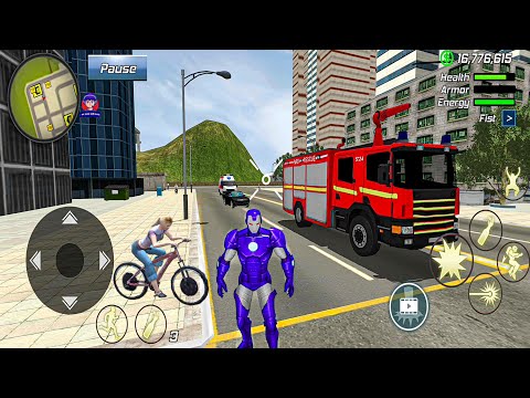 Super Iron-Man Rope Hero Vegas Crime Simulator - New Update #3 - Android Gameplay