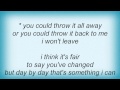 Denison Witmer - I Won't Leave Lyrics