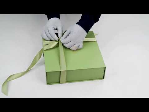 Luxurious Green Gift Boxes with 2.5m Ribbon – Perfect Presentation for Any Gift! #giftbox #diy