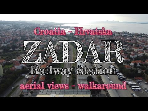 Aerial view -  Walkaround : Abandoned Railway Station : Zadar Croatia Hrvatska