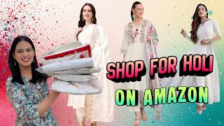 HOLI SPECIAL KURTA SETS UNDER ₹999 😱 | SHOP FOR HOLI ON AMAZON | BUDGET HOLI LOOKS 🌈