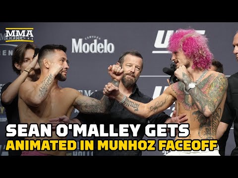 Sean O'Malley Checks Both Watches During Animated Faceoff With Pedro Munhoz | UFC 276