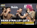 Sean O'Malley Checks Both Watches During Animated Faceoff With Pedro Munhoz | UFC 276
