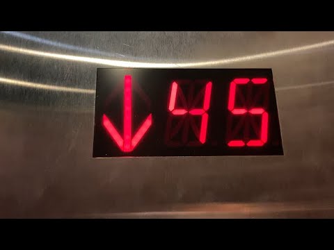 Fast 1000 FPM ThyssenKrupp SPF traction service elevator @ Miami Tower Downtown Miami, FL