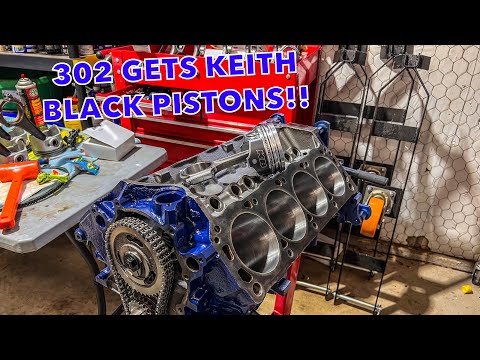 Installing Keith Black Pistons Into My Ford 302!!