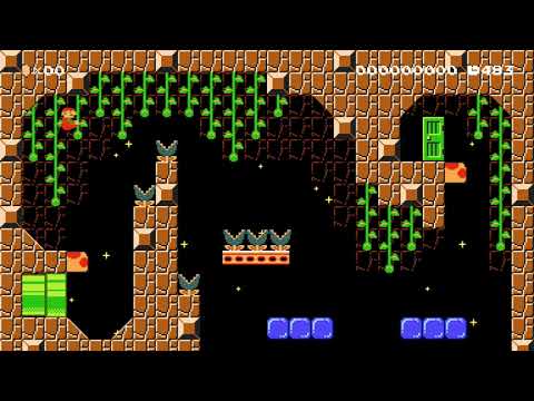 Flipswitch Caverns by nabuz 🍄 Super Mario Maker 2 😶 No Commentary　⚿abm