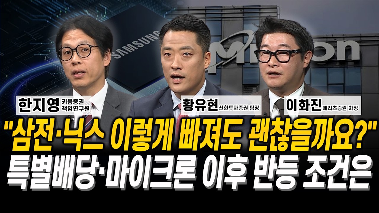 “삼전·닉스 이렇게 빠져도 괜찮을까요?” 특별배당·마이크론 이후 방향은 l 한지영 l 황유현 l 이화진