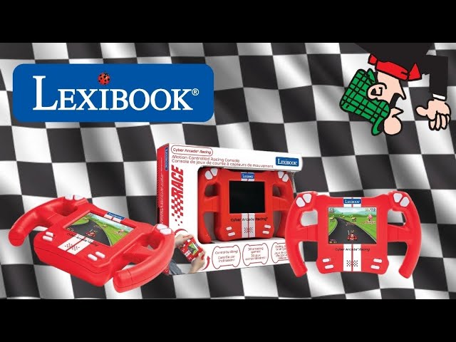Vídeo relacionado con Lexibook, Cyber Arcade Racing, Consola de Juegos de Carreras con sensores de Movimiento, 30 Juegos de Carreras, acción y reflexión, Control por inclinación, Rojo, JL3150