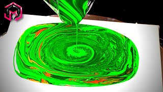 LIVING GOLD!! Straight Pour Fluid Art and Acrylic Pouring for Healing