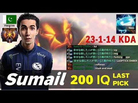[Full] 200 IQ last picked Ember got 23 - 1 Kills - Ember Spirit Mid Pro Dota 2 Gameplay