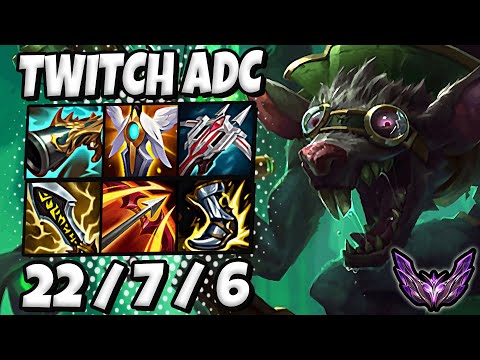Twitch vs Jhin ADC [ Quadra Kill ] Patch 14.25 Korea Master ✅