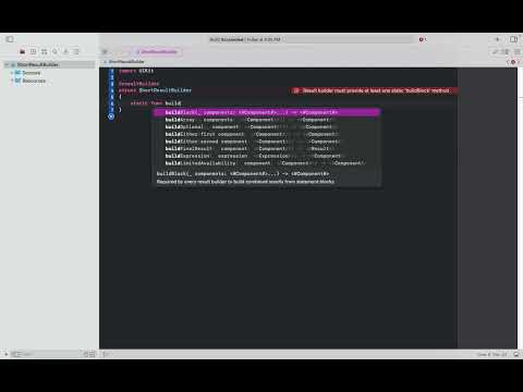 A short demo on using result builders in swift
