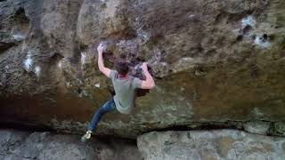 Video thumbnail of Ebola, 8A+. Labák