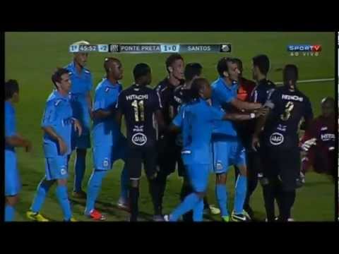 Neymar Red card 17/2/13 Santos vs Ponte Preta