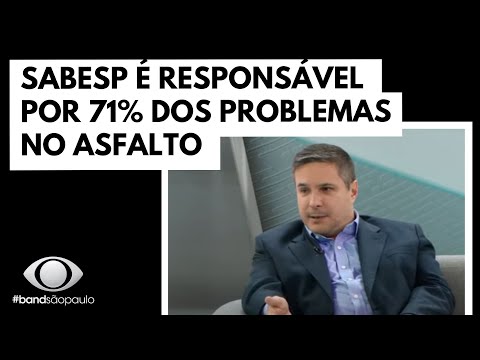 Sabesp é responsável por 71% dos problemas no asfalto da capital paulista, afirma o secretário municipal das subprefeituras de São Paulo, Alexandre Modonezi.