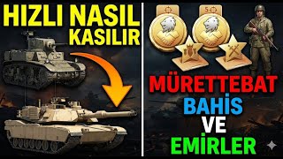HIZLI NASIL KASILIR, MÜRETTEBAT PUANLARI NEREYE BASILMALI, BAHİS VE EMİRLER NE İ