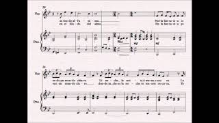 Nella Fantasia, Ennio Morricone. Partitura con texto y traducción.