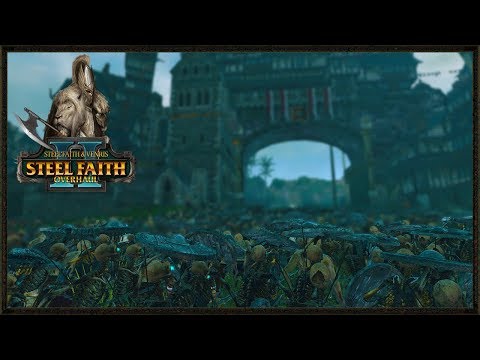 12,000 Zombies VS Pirate Siege - Steel Faith Overhaul - Total War Warhammer 2 Gameplay