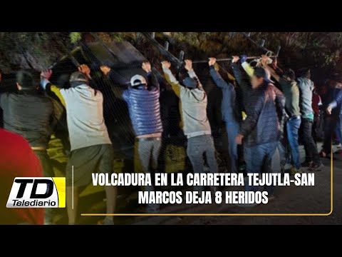 Volcadura en la carretera Tejutla-San Marcos deja 8 heridos