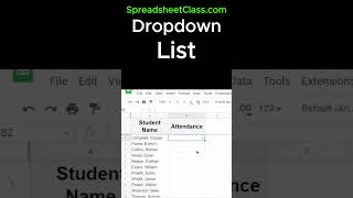 How to make a dropdown list with data validation in Google Sheets