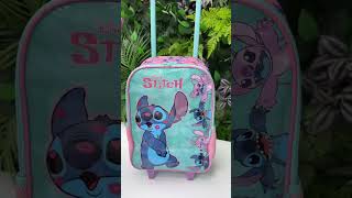 Vídeo de Mochila Infantil Stitch e Angel com Rodinhas