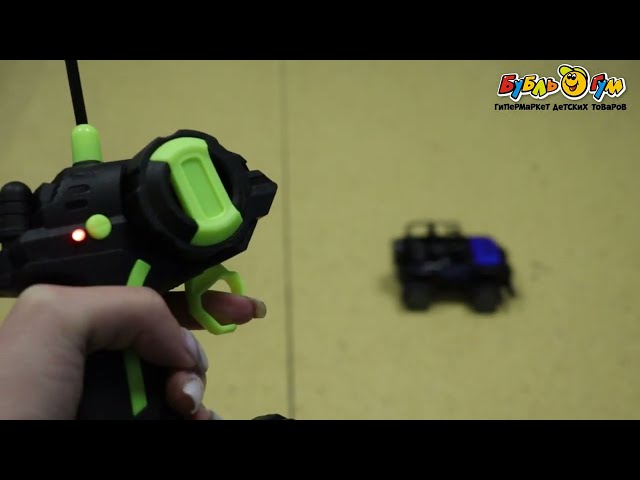 Джип DIE-CAST RAPTOR кросс-кантри р/у металлический черно-синий 1:16  - видео