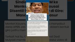 SINDIRAN PEDAS KDM ke Menkeu Purbaya seusai Disentil Simpan APBD di Giro: Masa Simpan di Kasur