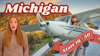 Our Airbnb host in Michigan let Steven fly his plane 😱
