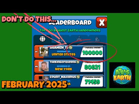 What It REALLY Takes to Reach 100,000 Parcels in Atlas Earth... and Why You SHOULDN'T* (2025)