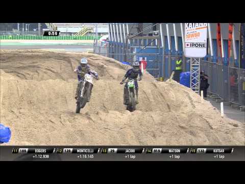 Harri Kullas passes Thomas Covington MXGP of The Netherlands 2015