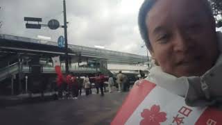 衆院選京都1区　浜田聡のチラシ配り　@京都駅　前参議院議員 浜田 聡 サブチャンネル がライブ配信中！