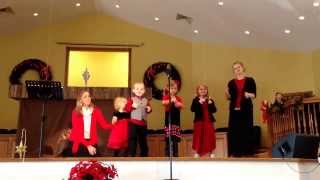Deaf Christmas program with voice: O come, All Ye Faithful.