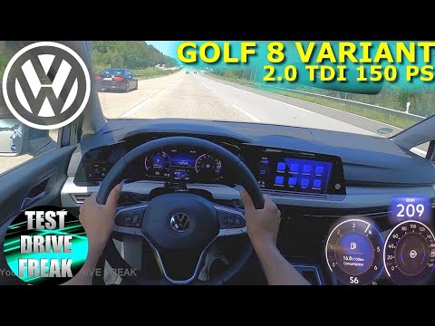 2021 Volkswagen Golf VIII Variant 2.0 TDI SCR DSG 150 PS TOP SPEED AUTOBAHN DRIVE POV