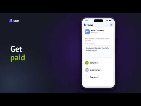 UNU – Tasks & Earnings video thumbnail