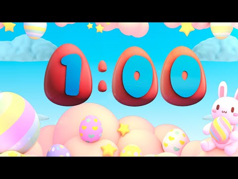 Hoppy Easter Egg Hunt 1 Minute Countdown Timer With Adorable Bunny