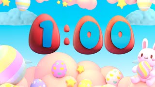 Hoppy Easter Egg Hunt: 1 Minute Countdown Timer with Adorable Bunny