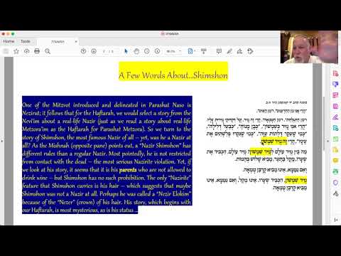 Rabbi Yitzchak Etshalom - Haftara - Naso