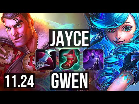 JAYCE vs GWEN (TOP) | 11/4/10, Rank 11 Jayce | KR Challenger | 11.24